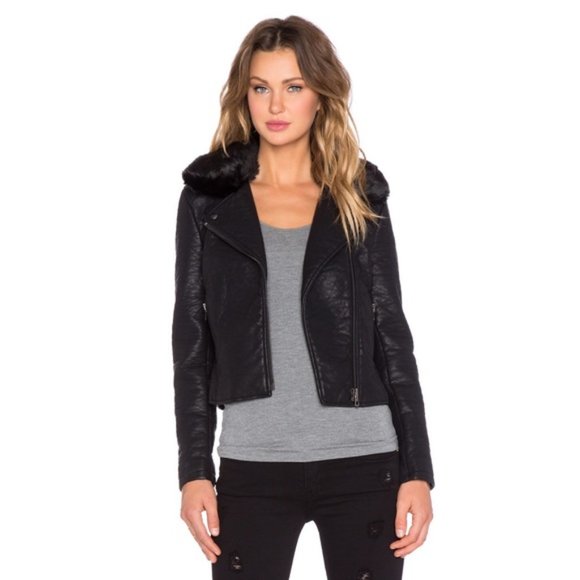 Revolve Black Orchid Faux Vegan Leather 